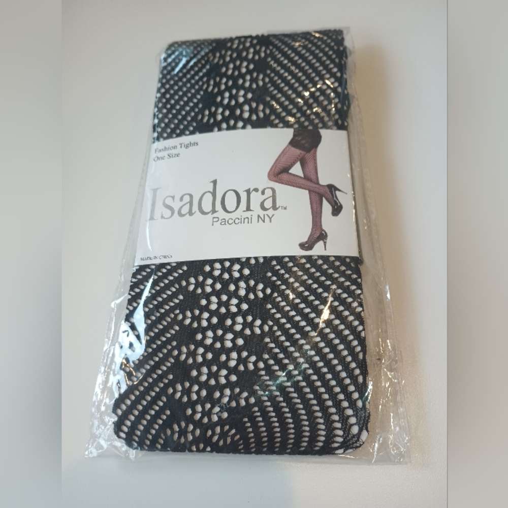 Isadora Black Fashion Tights Size One Size